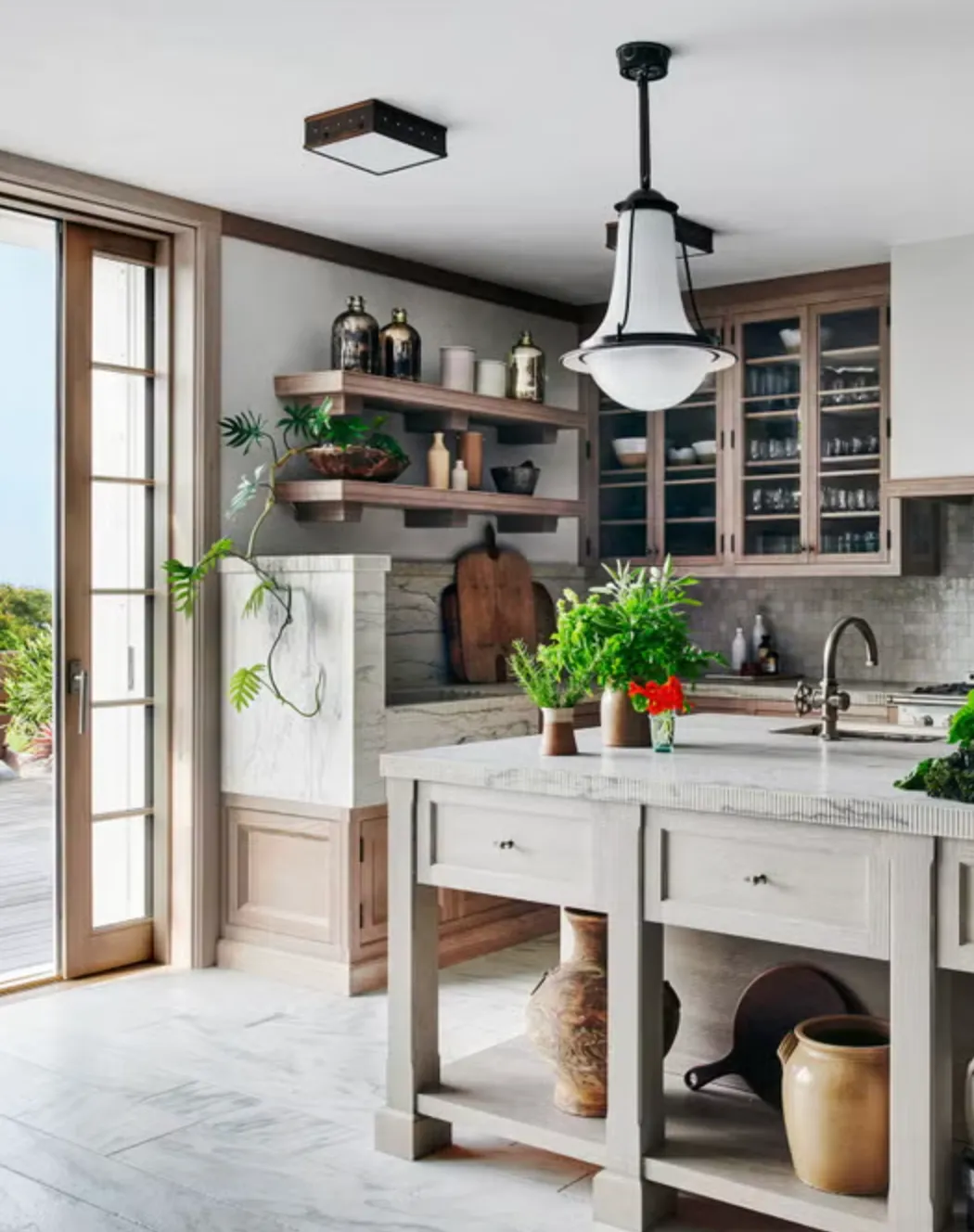 First 3D rendering of the kitchen, shown at the initial proposal